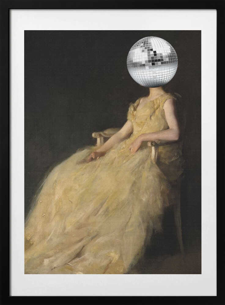 Disco Head Vintage Collage - Art Print by The Art Concept