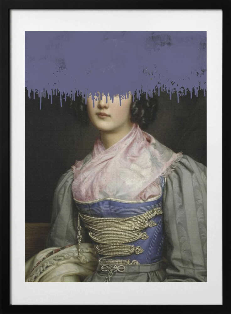 Portrait of Vintage Woman Collage - Art Print by The Art Concept