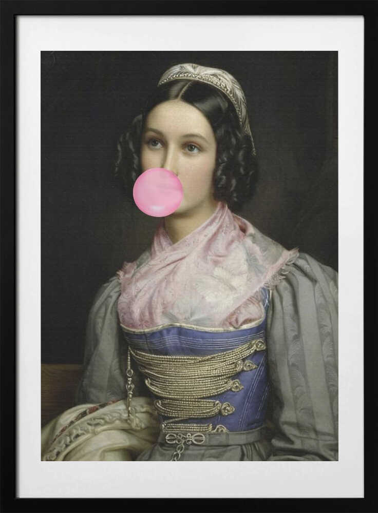 Bubble Gum Portrait - Art Print by The Art Concept