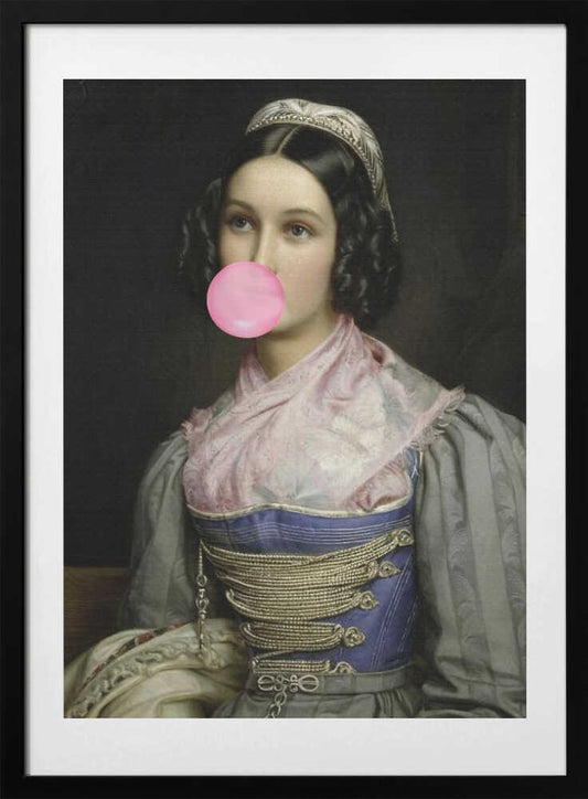 Bubble Gum Portrait - Art Print by The Art Concept