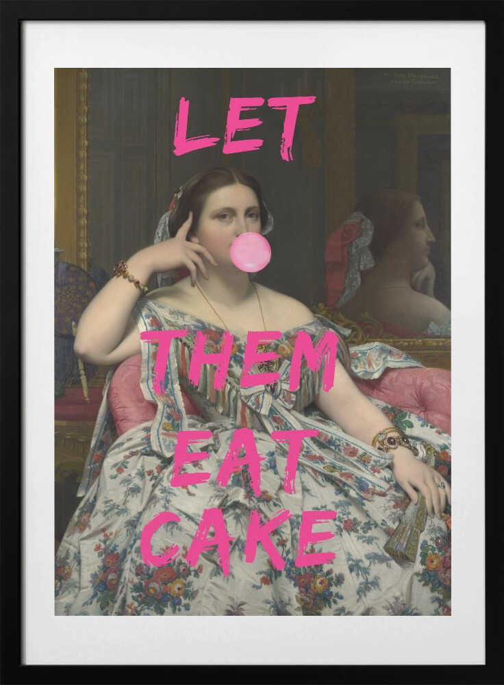 Let Them Eat Cake, Bubble Gum Vintage Portrait - Art Print by The Art Concept