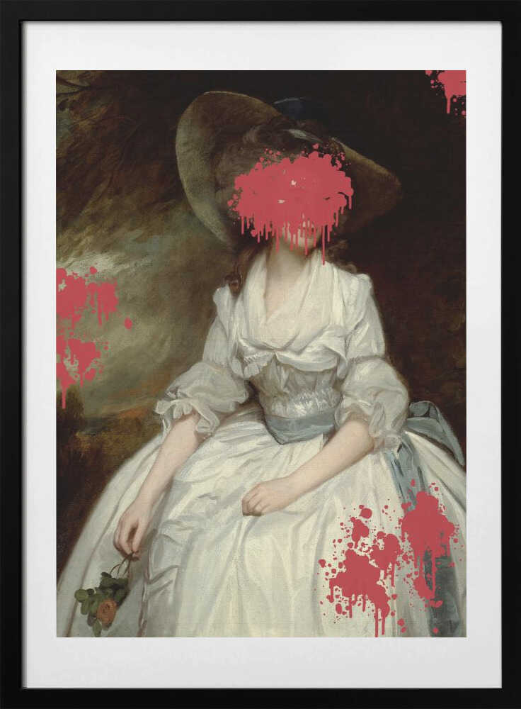 Renaissance Red Splash - Altered Art - Art Print by The Art Concept