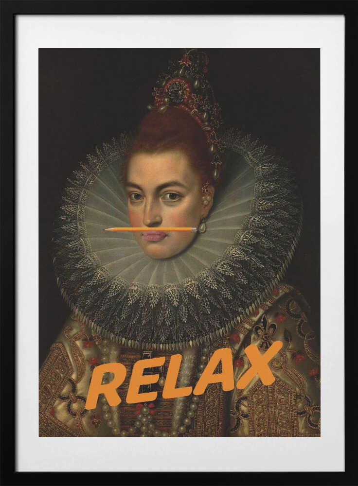 Relax Altered Oil Painting - Art Print by The Art Concept