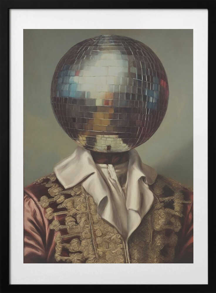 DiscoHead King  / Altered Collage Art - Art Print by The Art Concept