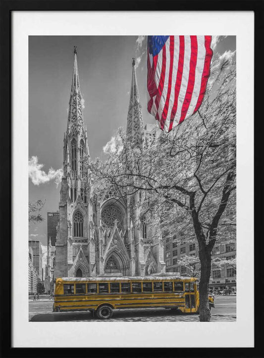 NEW YORK CITY St. Patrick's Cathedral - Art Print by Melanie Viola Travel Poster