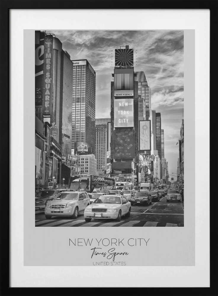 In focus: NEW YORK CITY Times Square - Art Print by Melanie Viola Travel Poster