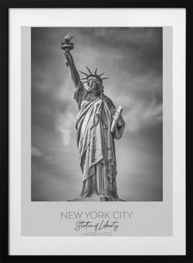 In focus: NEW YORK CITY Statue of Liberty - Art Print by Melanie Viola Travel Poster