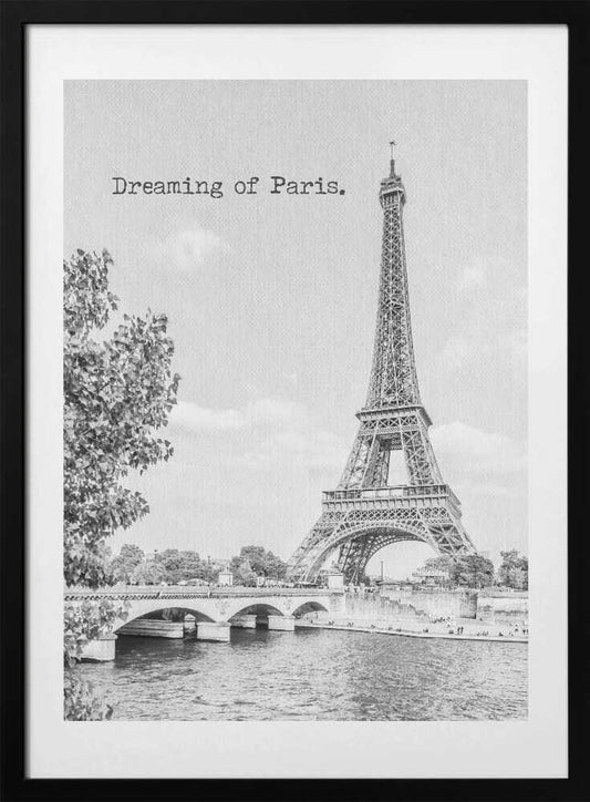Dreaming of Paris - Art Print by Melanie Viola Travel Poster