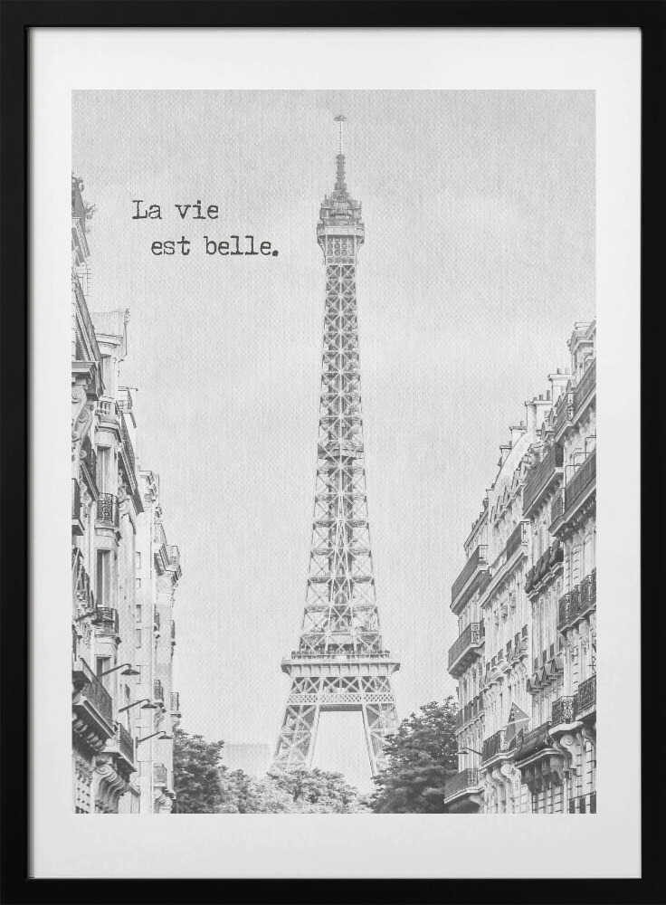 PARIS La vie est belle - Art Print by Melanie Viola Travel Poster