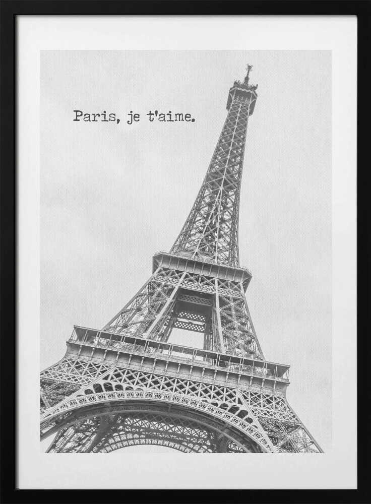 Paris, je t‘aime - Art Print by Melanie Viola Travel Poster