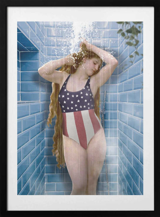Beauty In Shower - Art Print by Dikhotomy
