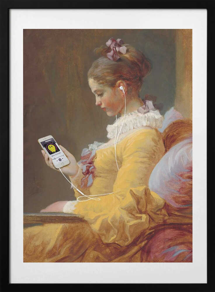 Listening a New Track - Art Print by Dikhotomy