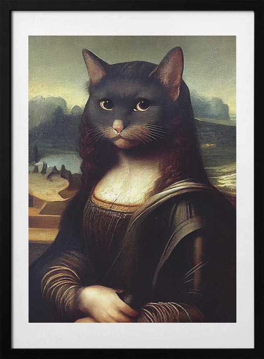 Meowlisa - Art Print by Dikhotomy