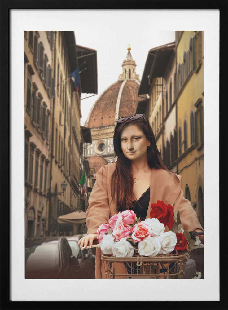 Mona On Florence - Art Print by Dikhotomy