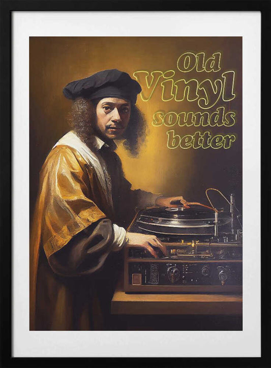 Old Vinyl Sounds Better - Art Print by Dikhotomy