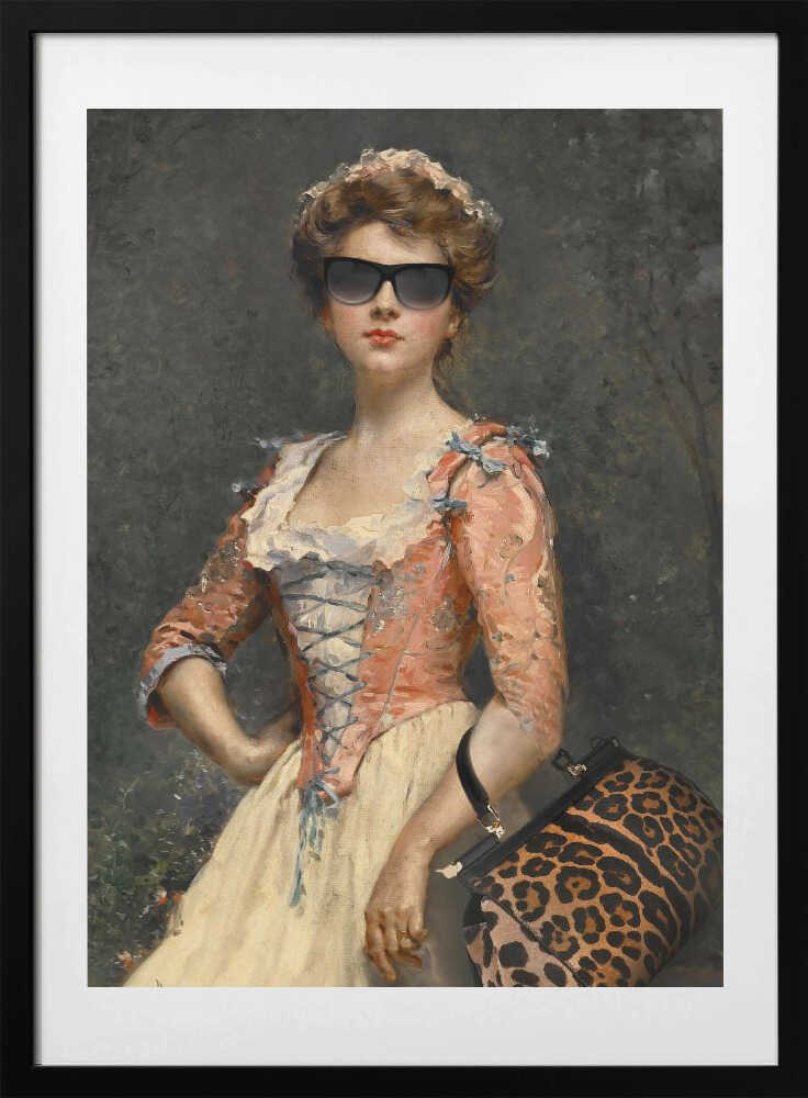 Vintage Chic Girl - Art Print by Dikhotomy