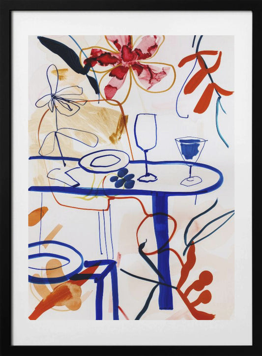 Vibrant Table Scene - Art Print by Treechild