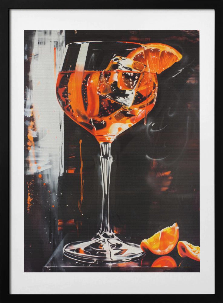 Aperol Spritz Dark Edition - Art Print by Andreas Magnusson