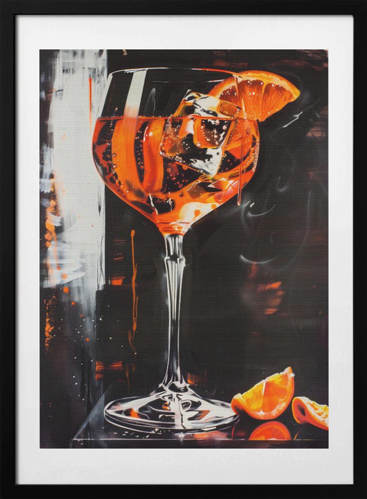 Aperol Spritz Dark Edition - Art Print by Andreas Magnusson