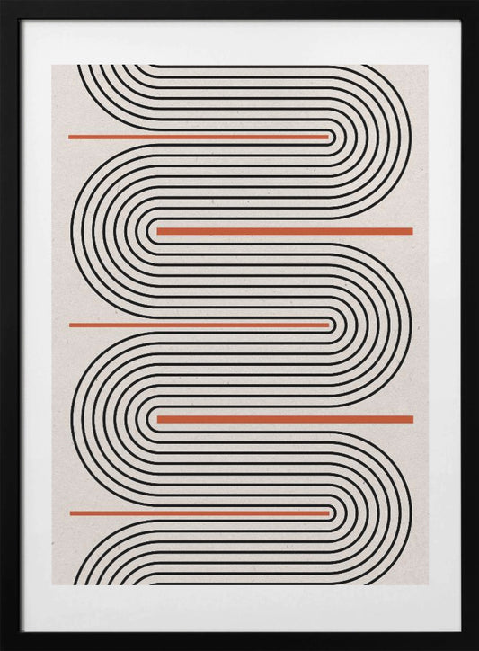 Curved Rhythm Lines - Art Print by THE MIUUS STUDIO