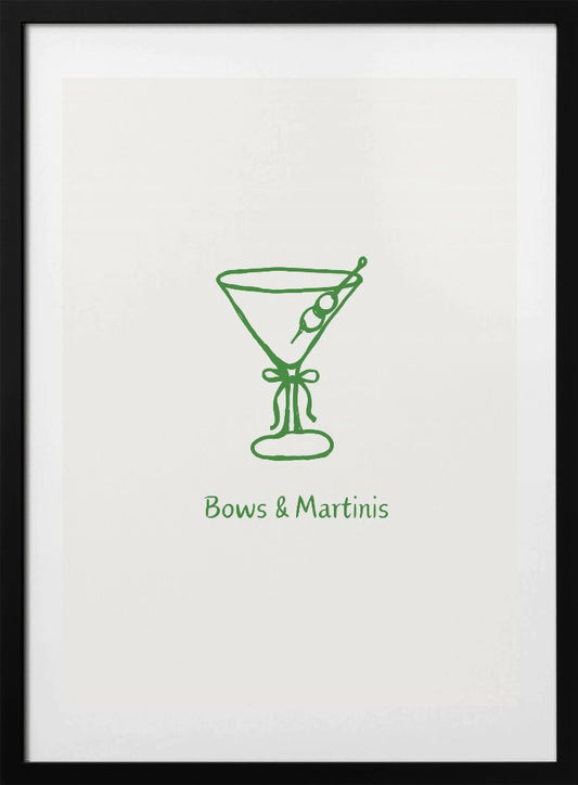 Green Bows and Martinis - Art Print by ART of living