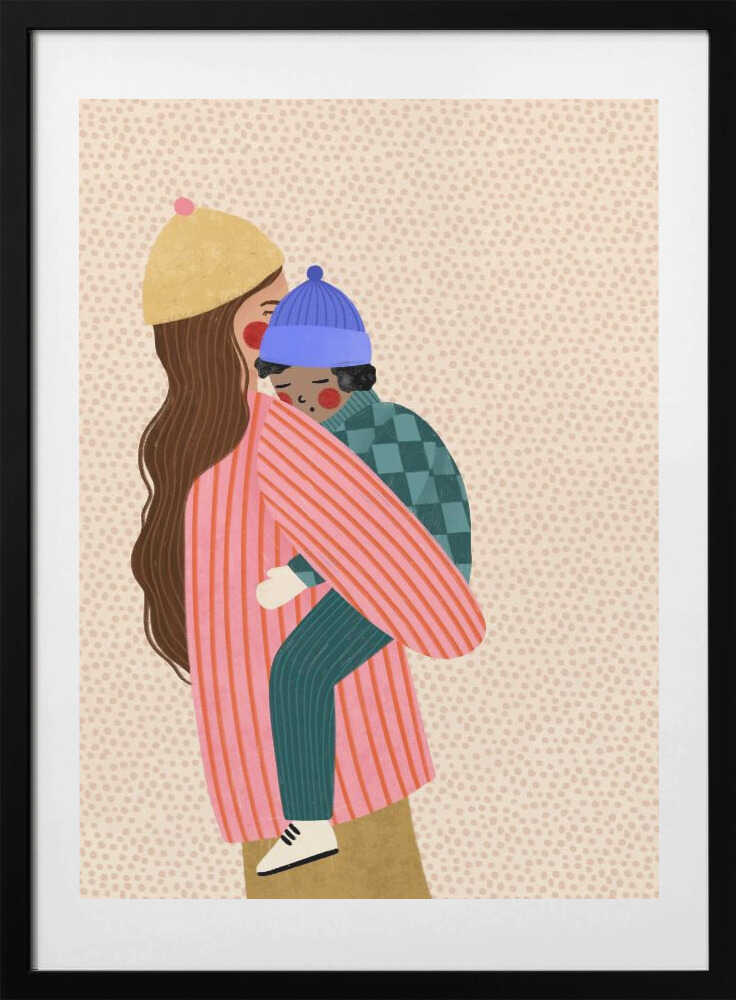 Loving Winter Embrace - Art Print by Bea Müller