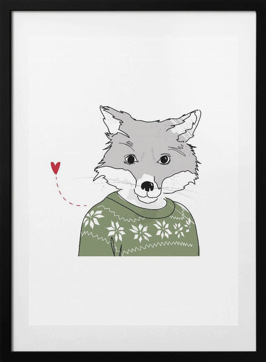 Furry Fox - Art Print by Christina Heitmann