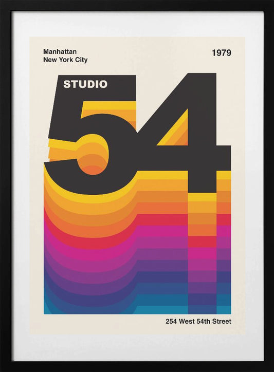 Studio 54 Retro Design - Art Print by Retrodrome