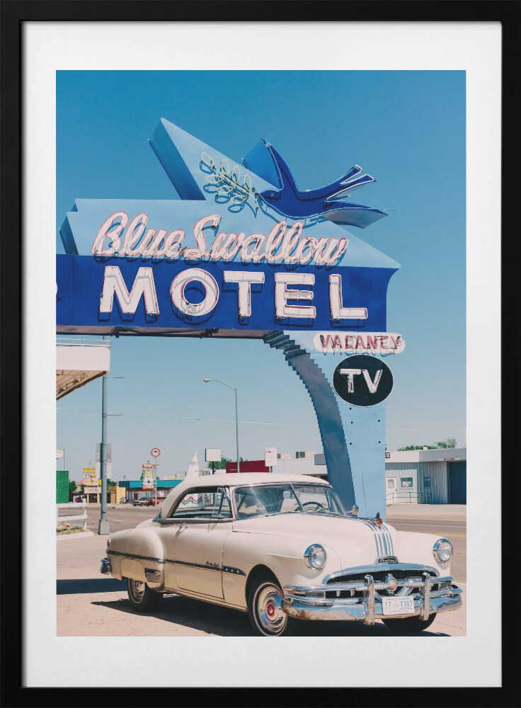 Blue Swallow Motel - Art Print by Bethany Young