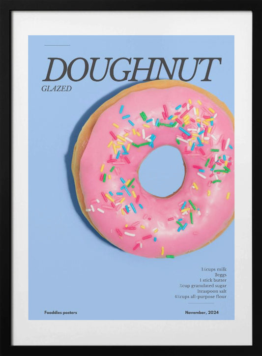 Pink Glaze Doughnut - Art Print by Julia Ramiro