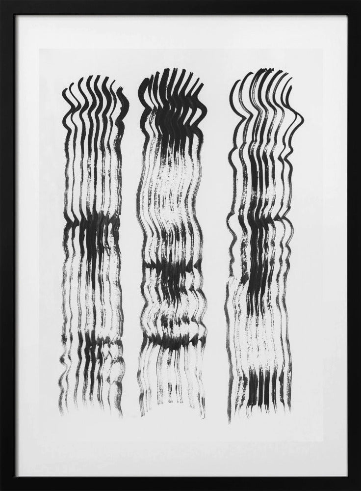 Abstract brushtrokes lines 02 - Art Print by Lucrecia Caporale