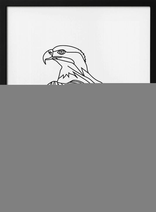 Line Eagle - Art Print by Justyna Jaszke