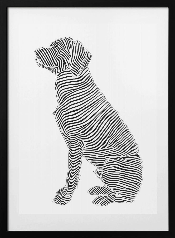 Lines art Dog - Art Print by Justyna Jaszke