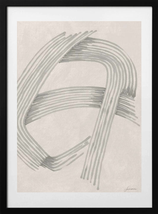 Abstract Grey Intersections 02 - Art Print by Lucrecia Caporale