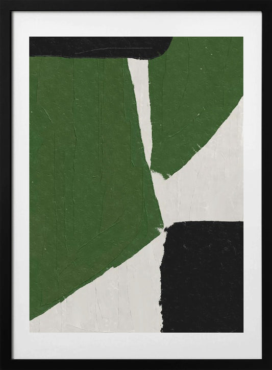 Abstract Green Shapes - Art Print by THE MIUUS STUDIO