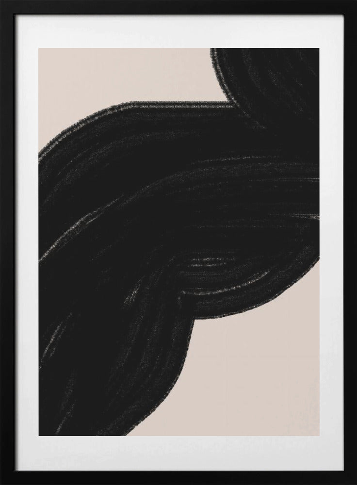 Black Wave Flow - Art Print by THE MIUUS STUDIO