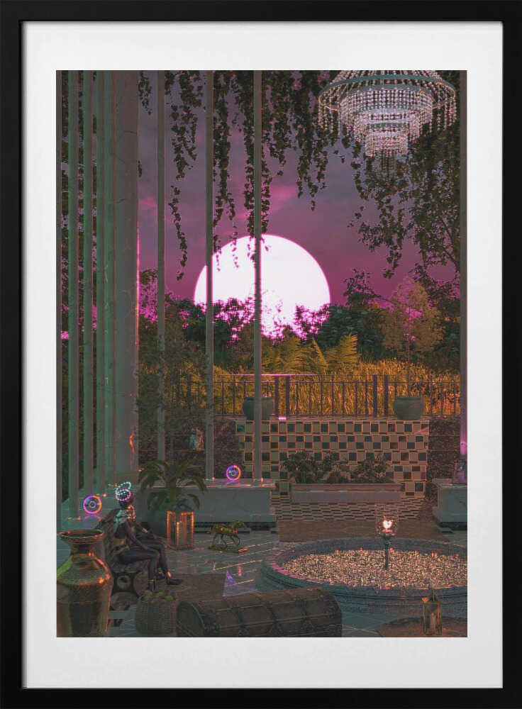 Purple Moon Palace - Art Print by CosmoZach