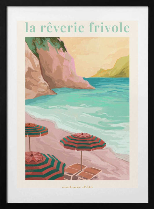 La Rêverie Frivole - Beach - Art Print by Goed Blauw Travel Poster