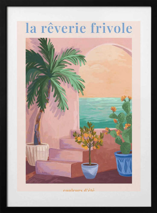 La Rêverie Frivole - Palm - Art Print by Goed Blauw Travel Poster