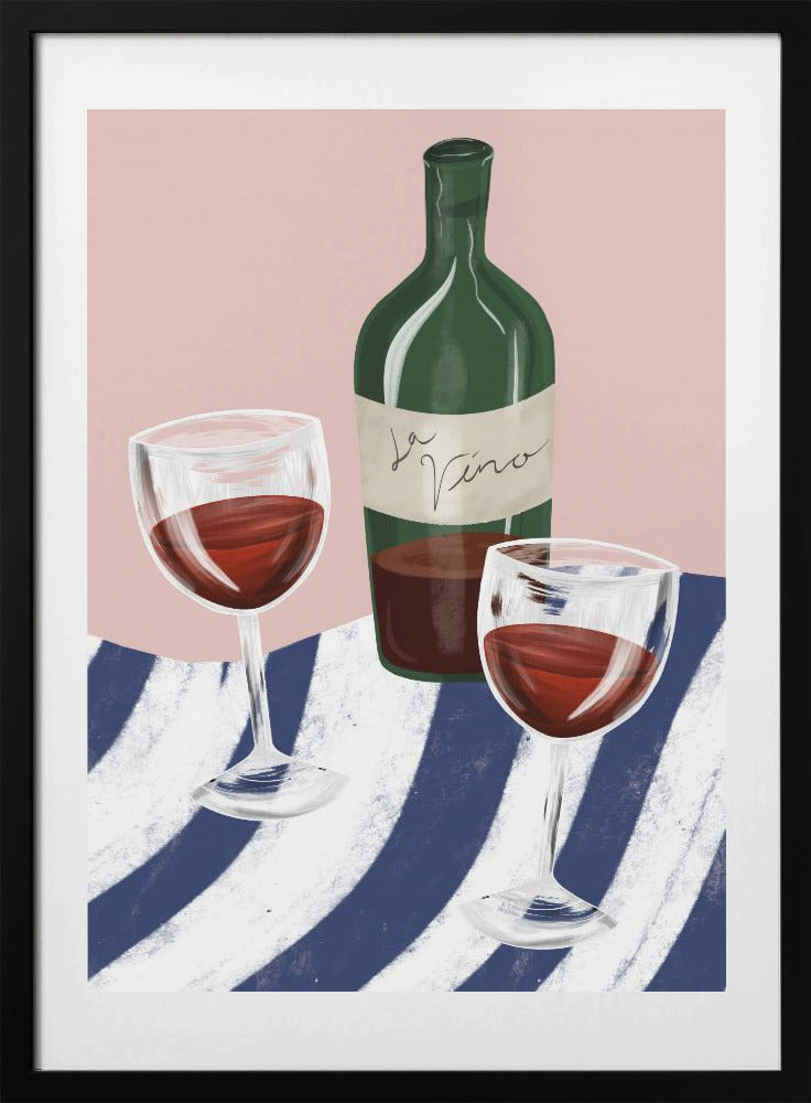 Wine time - Art Print by EMELIEmaria