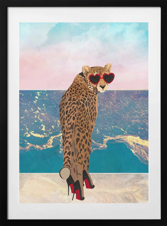 Cheetah on holiday - Art Print by Sarah Manovski