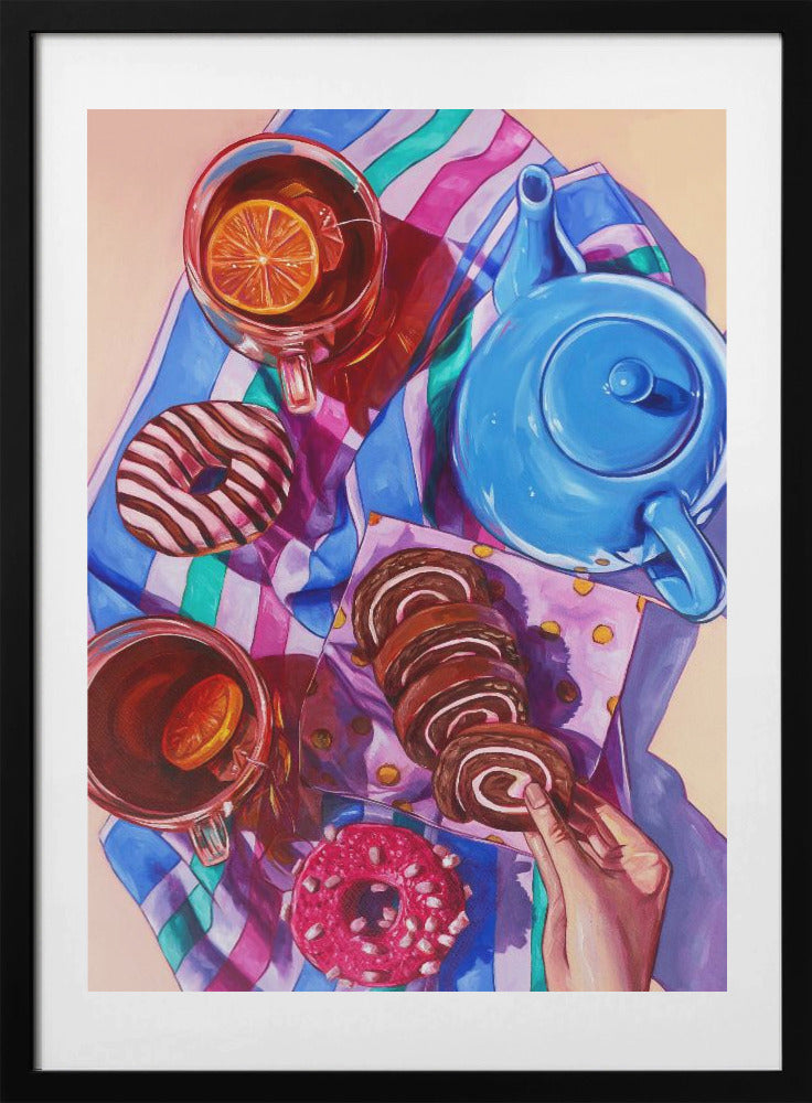Hot Tea and Hot Pink - Art Print by Anna Zdanowicz