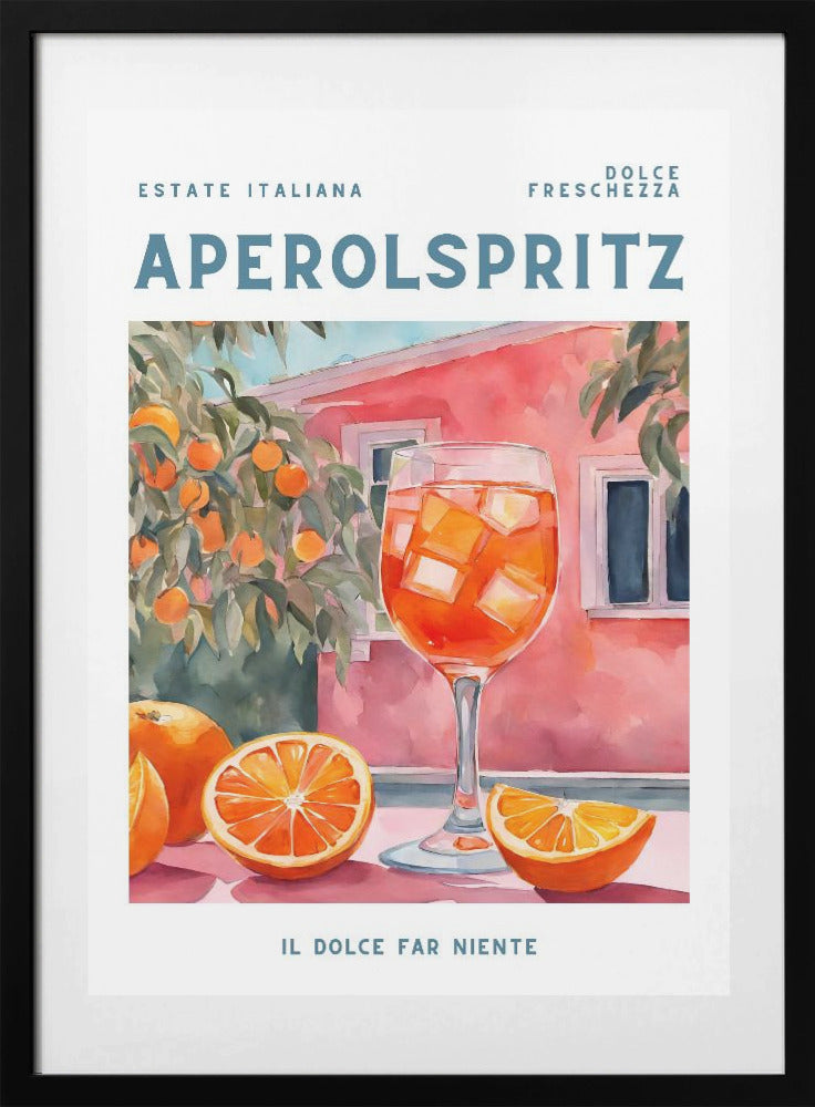 Aperol Spritz, Aquarell, Fresh - Art Print by Ohkimiko