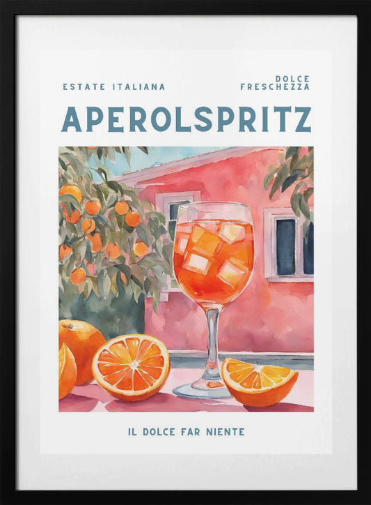 Aperol Spritz, Aquarell, Fresh - Art Print by Ohkimiko