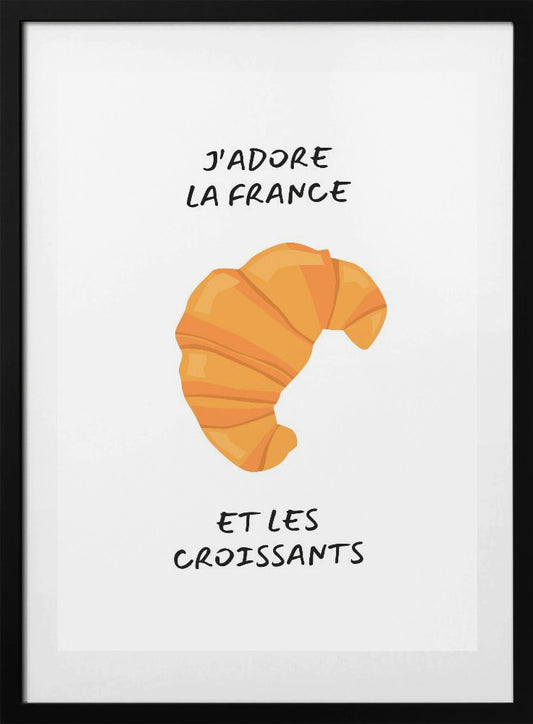 J´adore la france, Croissant - Art Print by Ohkimiko