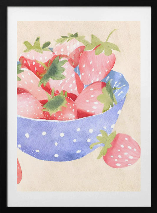Erdbeeren in Schale - Art Print by Ohkimiko