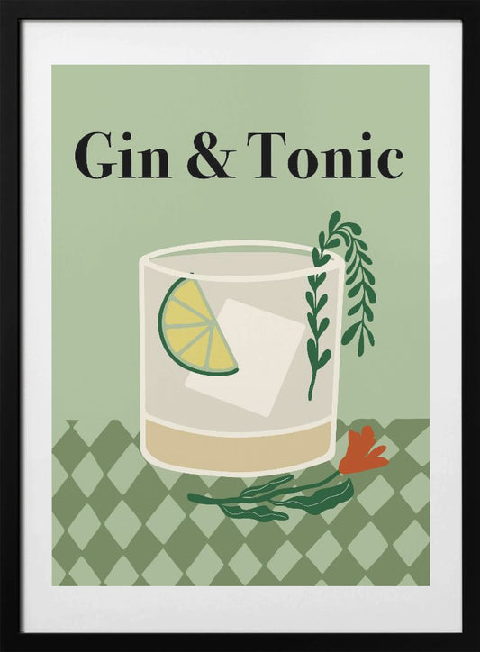 Gin & Tonic - Art Print by Miho Art Studio