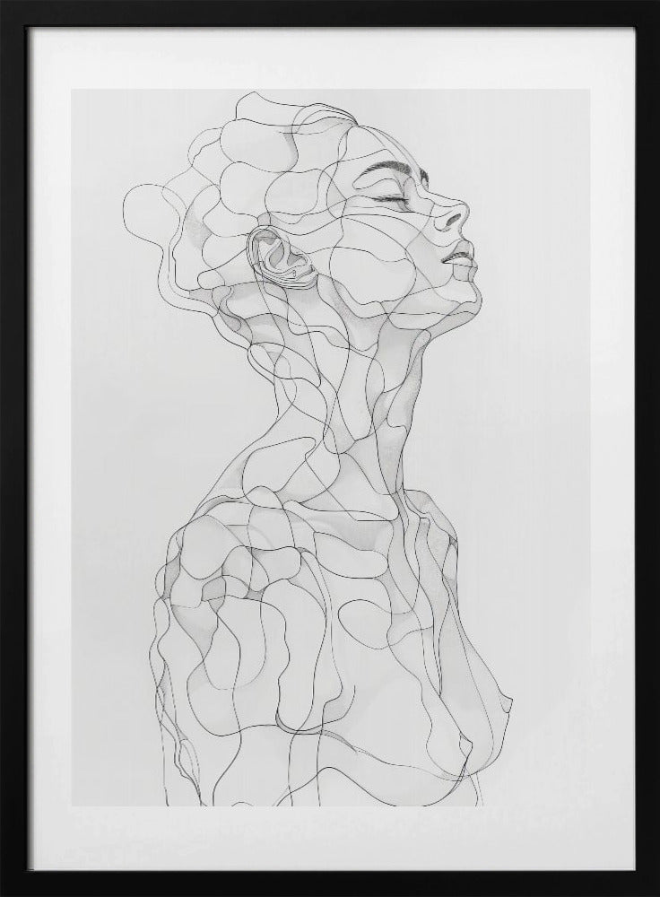 Lines Art Woman 14 - Art Print by Justyna Jaszke