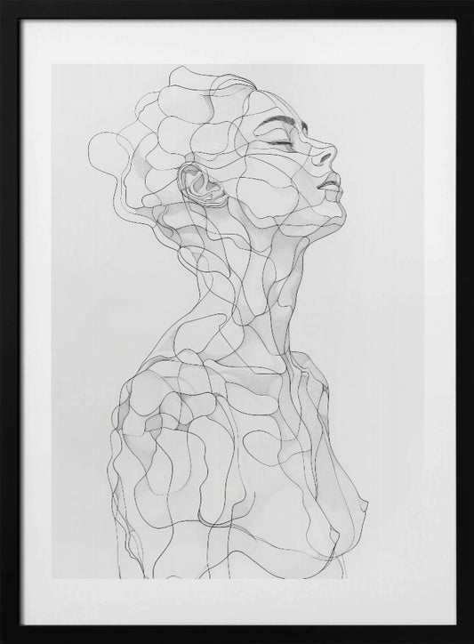 Lines Art Woman 14 - Art Print by Justyna Jaszke