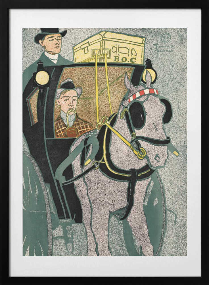 Man In Carriage (1896) - Art Print by Edward Penfield